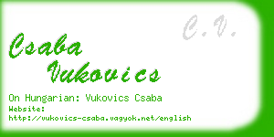 csaba vukovics business card